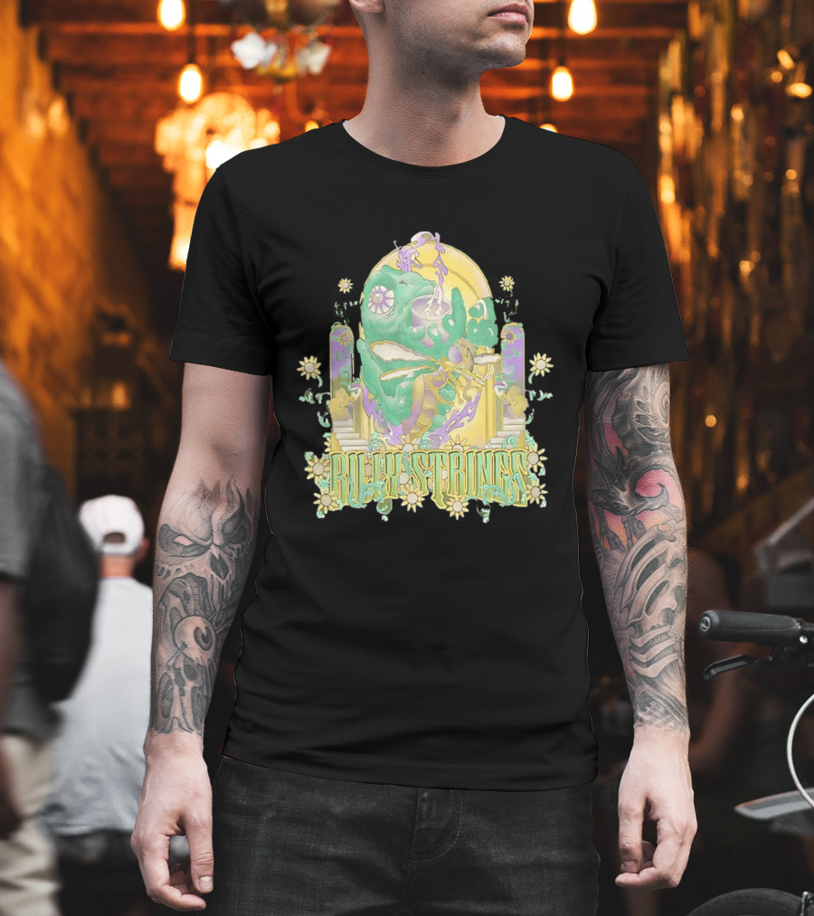 Billy Strings Summer 2026 Tour Cicada Rider Psychedelic Flower Mandala T-Shirt