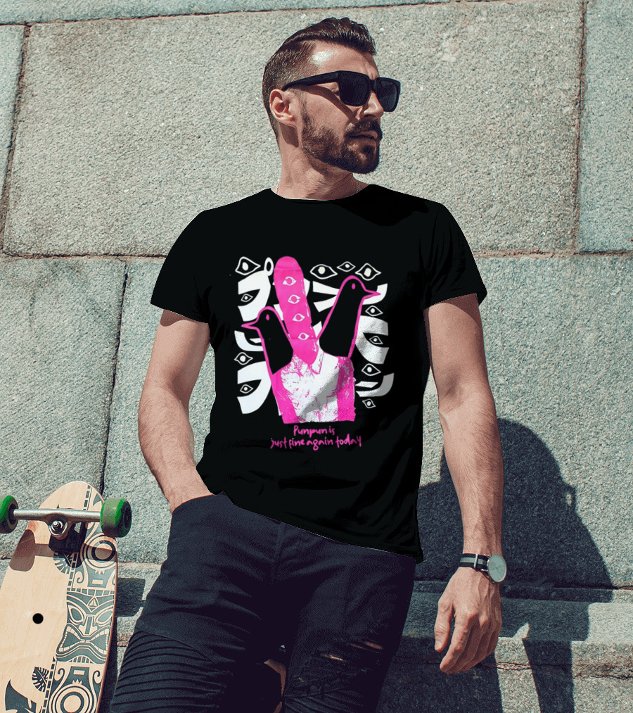 Punpun Is Just Fine Again Today Inio Asano Eye Pattern Pink Pigeons T-Shirt