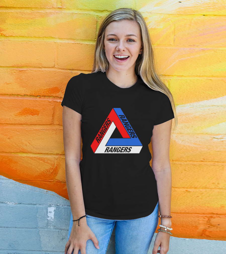 Rangers Penrose Triangle Optical Illusion Sports T-Shirt
