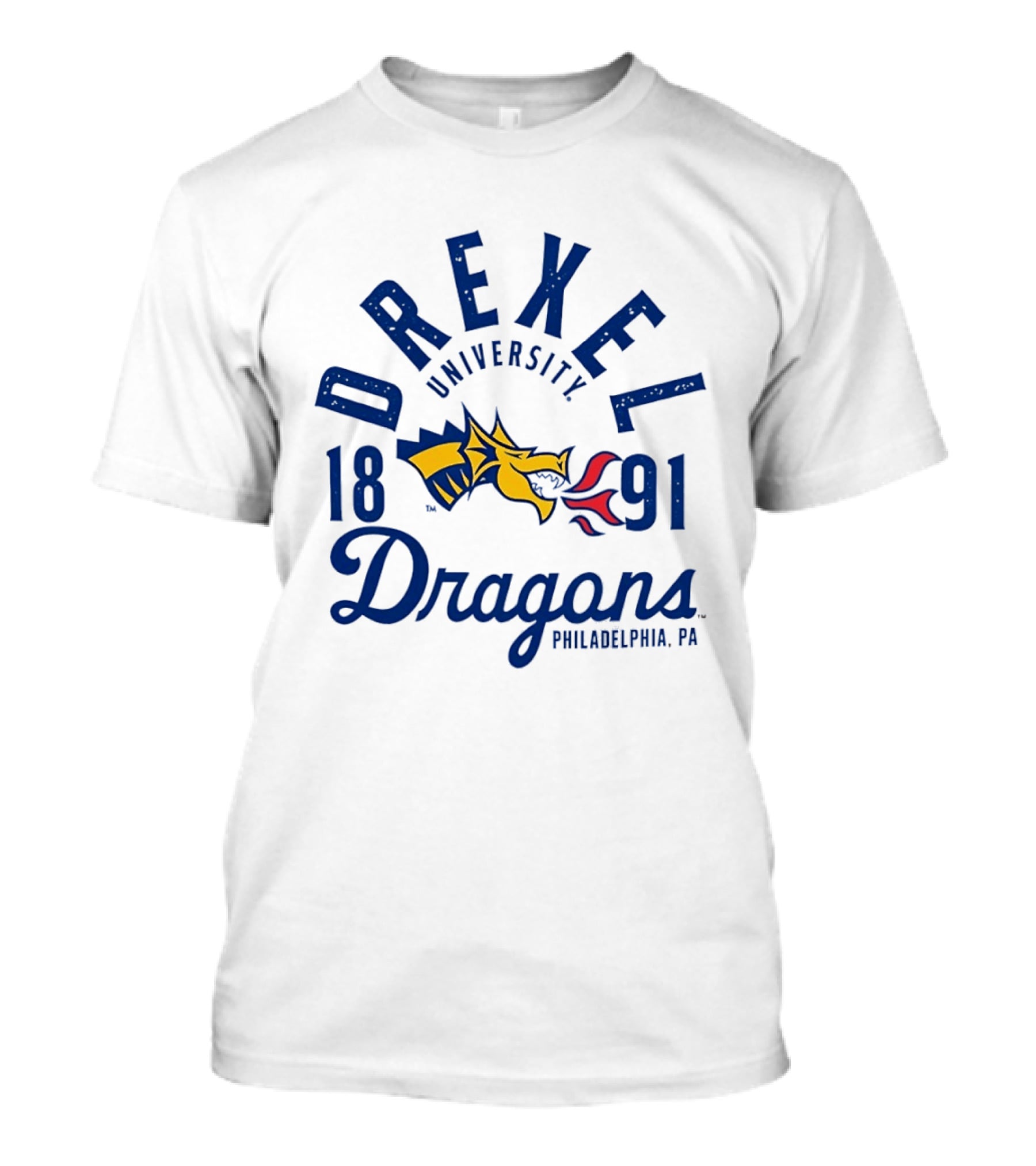 Drexel University Dragons 1891 Philadelphia PA Yellow And Red Dragon T-Shirt