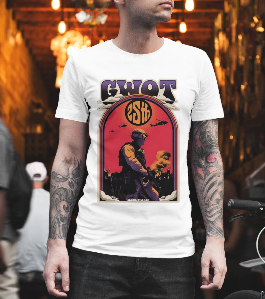 GWOT 25th Anniversary Soldier Helicopters Gruntstyle.com T-Shirt