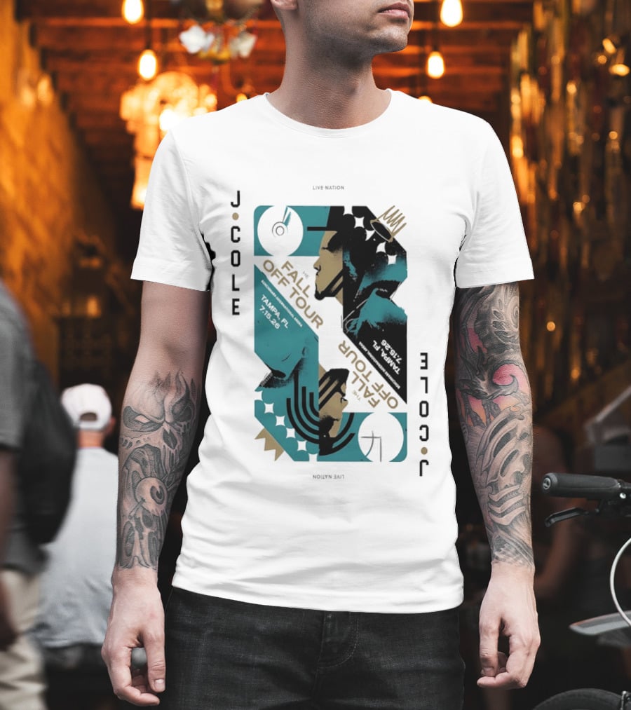 J Cole Live Nation The Fall Off Tour Tampa 2026 T-Shirt