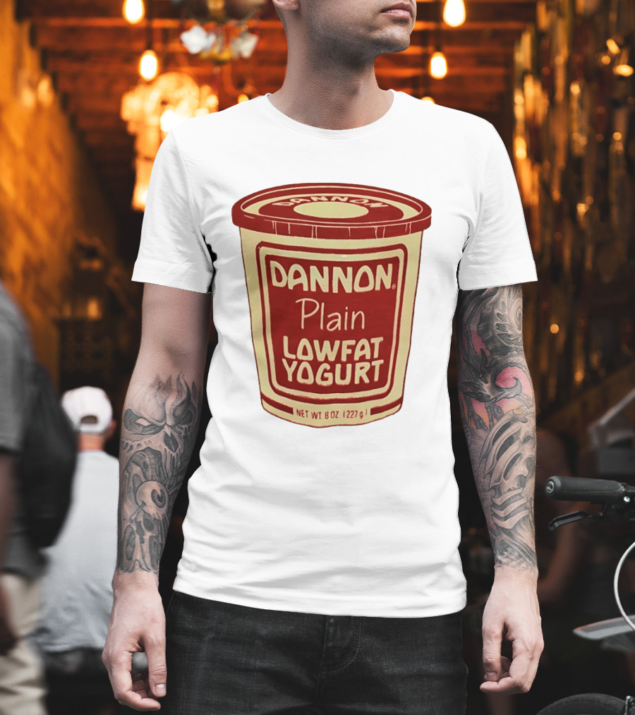 Dannon Plain Lowfat Yogurt 8oz 227g 1980s T-Shirt