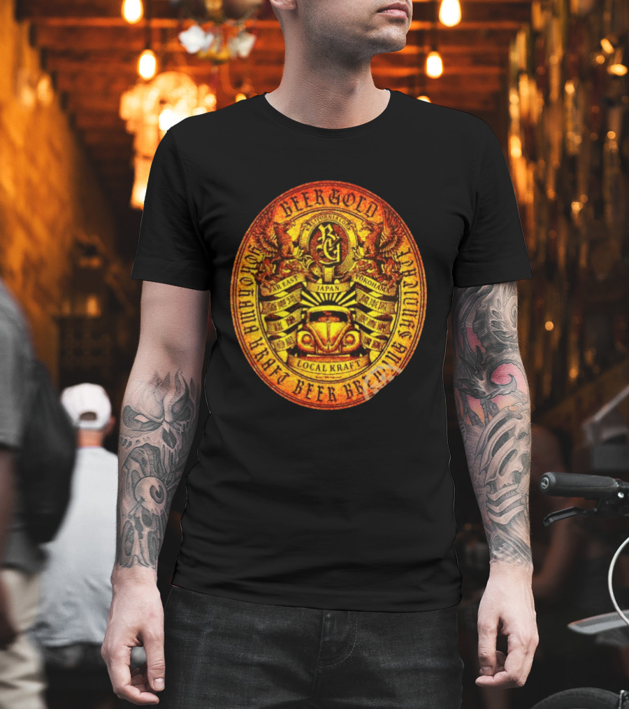 Beer Gold Kalifornialook Far East Yokohama Japan Local Kraft Beer Brewing T-Shirt