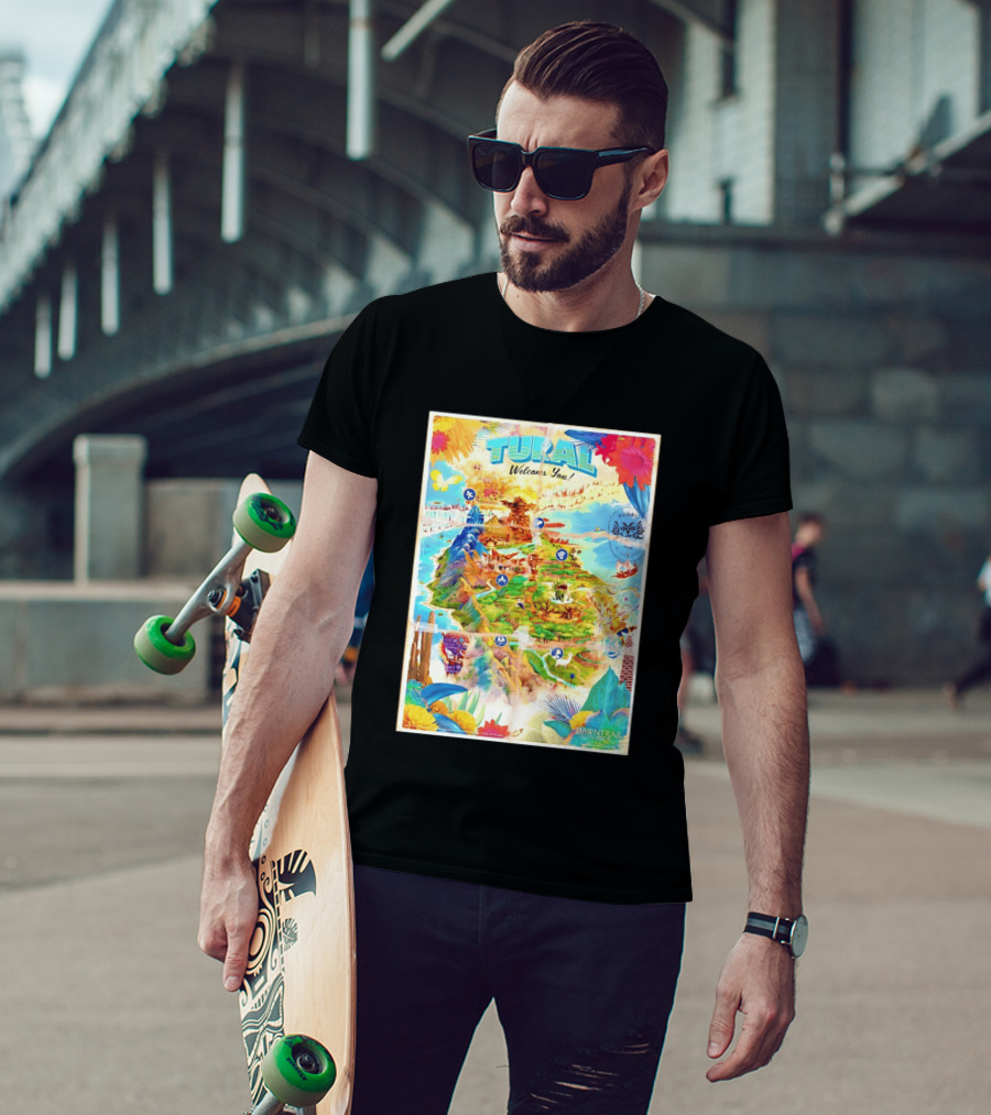 Tural Welcomes You Map Final Fantasy XIV Dawntrail T-Shirt