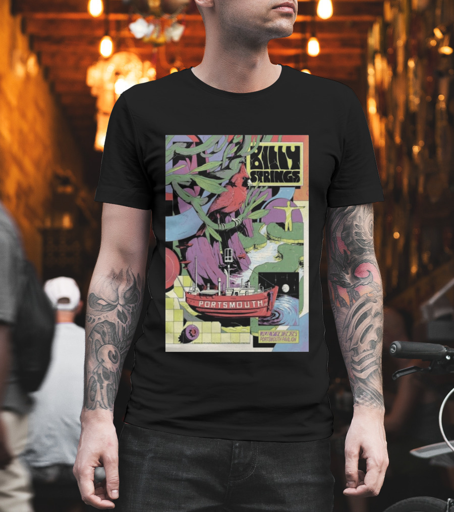 Billy Strings July 18 2026 Portsmouth Pavilion Cardinal Ship T-Shirt