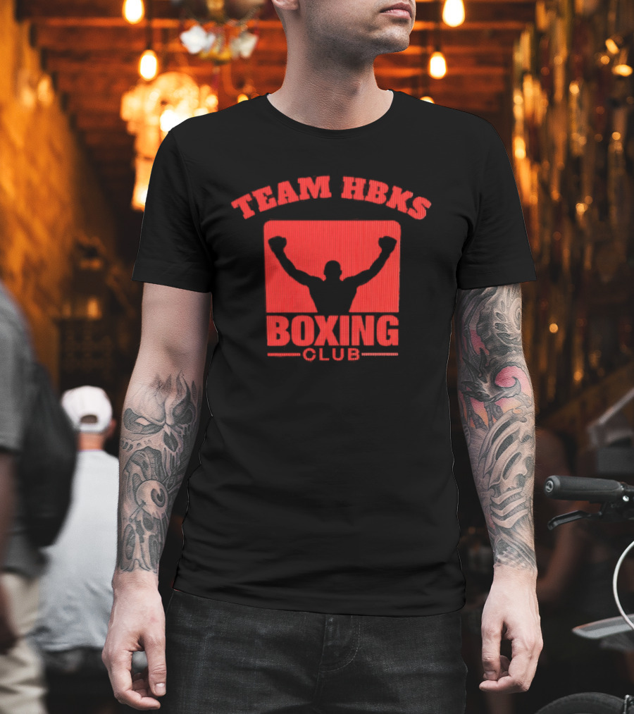 Team HBKS Boxing Club Fighter Silhouette Red T-Shirt