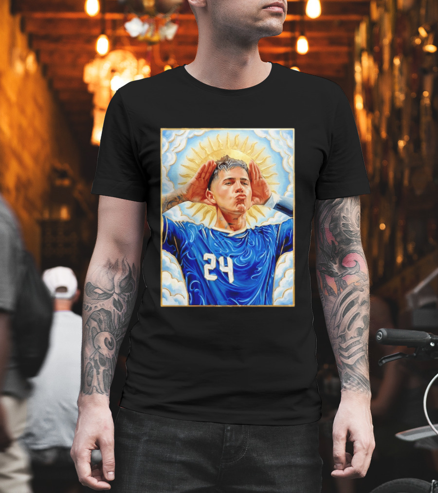 Enzo Fernández 24 Argentina Sun Of May Hands To Ears Gesture T-Shirt