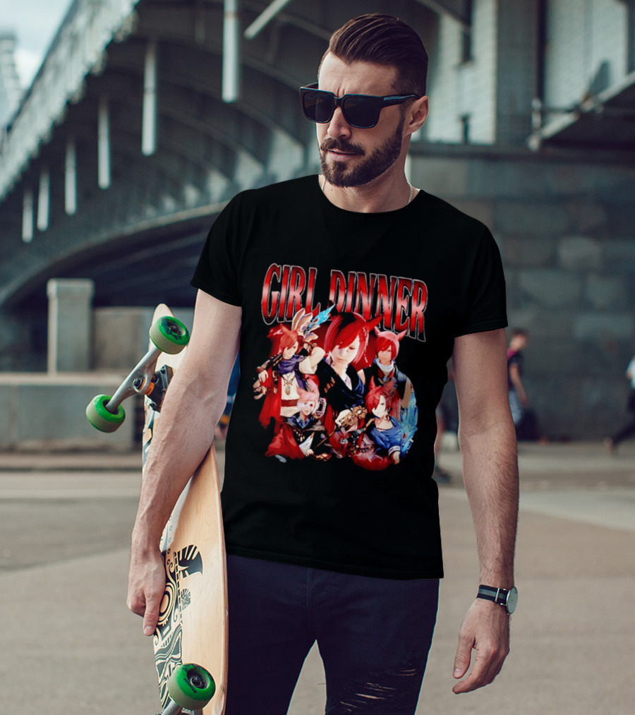 Girl Dinner Anime Character Compilation T-Shirt