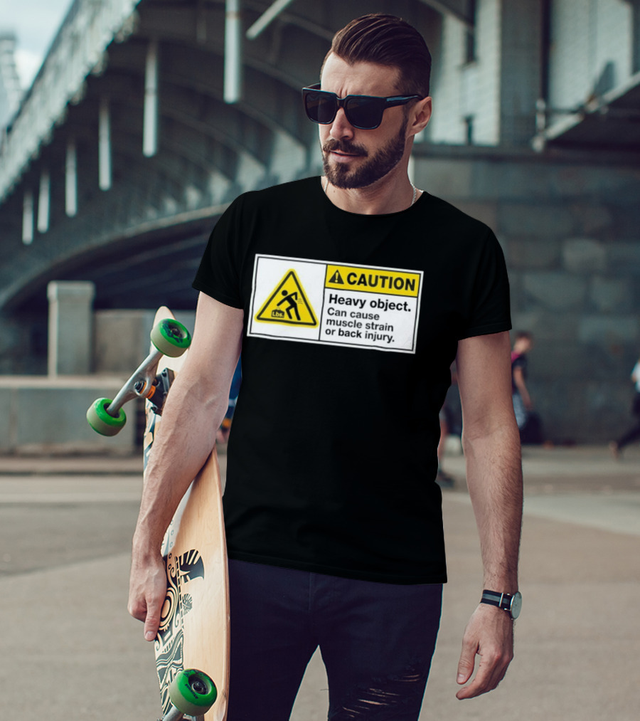 Heavy Object Warning Caution Anime Cat Girl T-Shirt