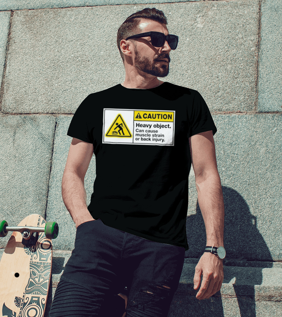 Heavy Object Warning Caution Anime Cat Girl T-Shirt