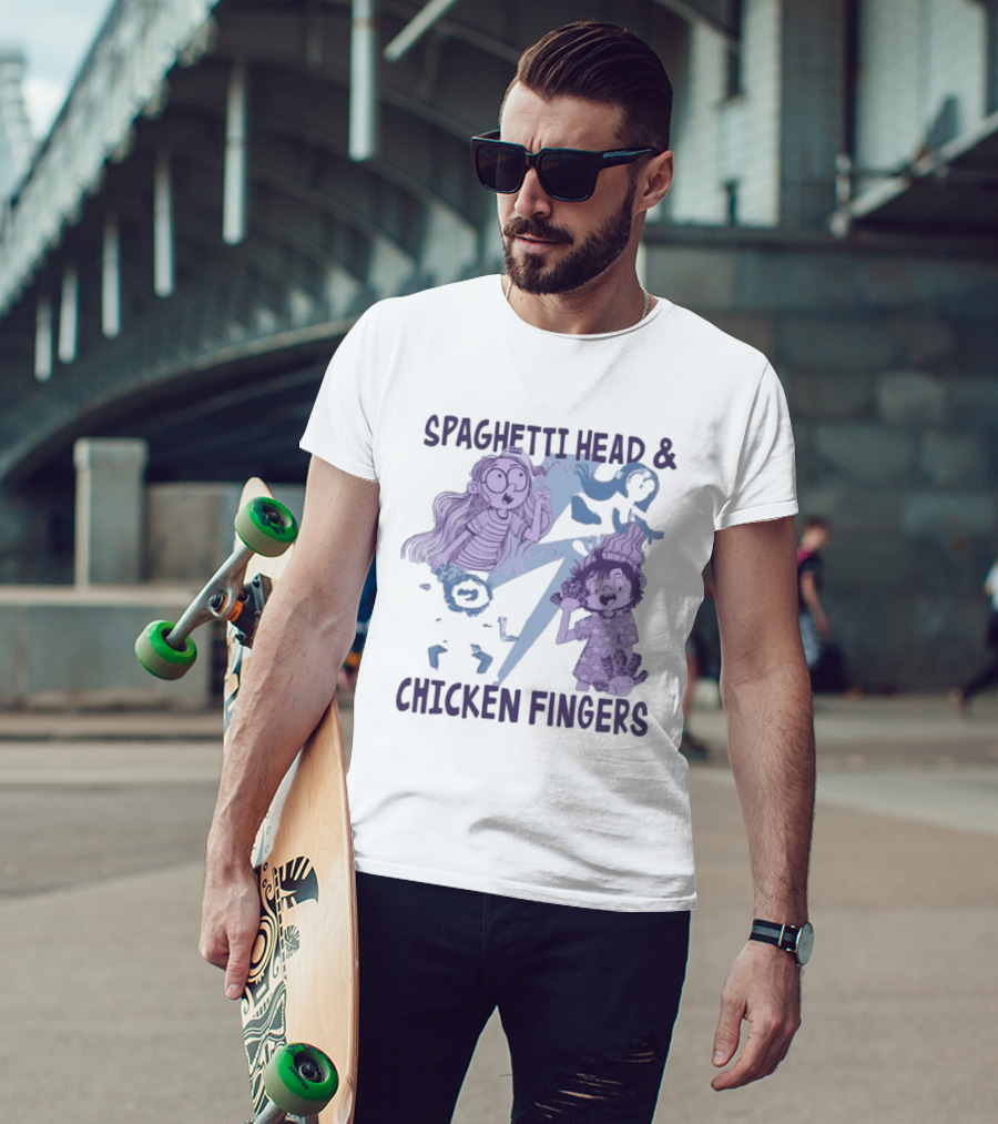Spaghetti Head And Chicken Fingers Fun Cartoon Characters Adventure T-Shirt