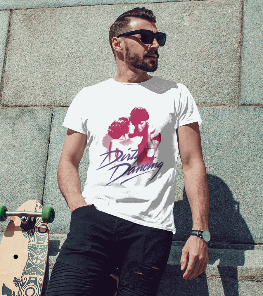 Dirty Dancing Patrick Swayze Jennifer Grey Romantic Lift Scene T-Shirt
