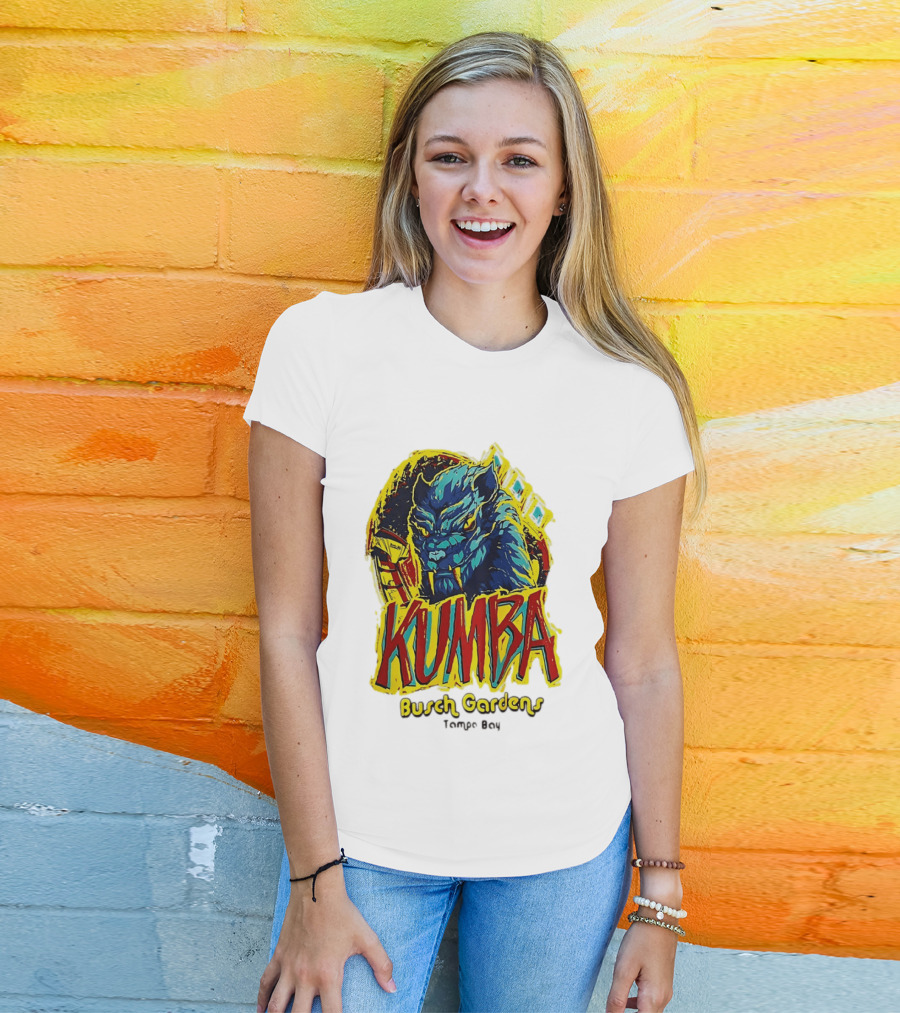 Kumba Busch Gardens Tampa Bay Roller Design With Fierce Beast T-Shirt