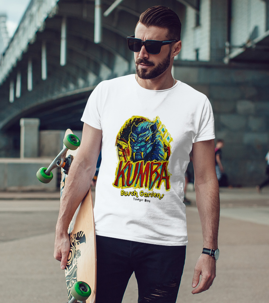 Kumba Busch Gardens Tampa Bay Roller Design With Fierce Beast T-Shirt