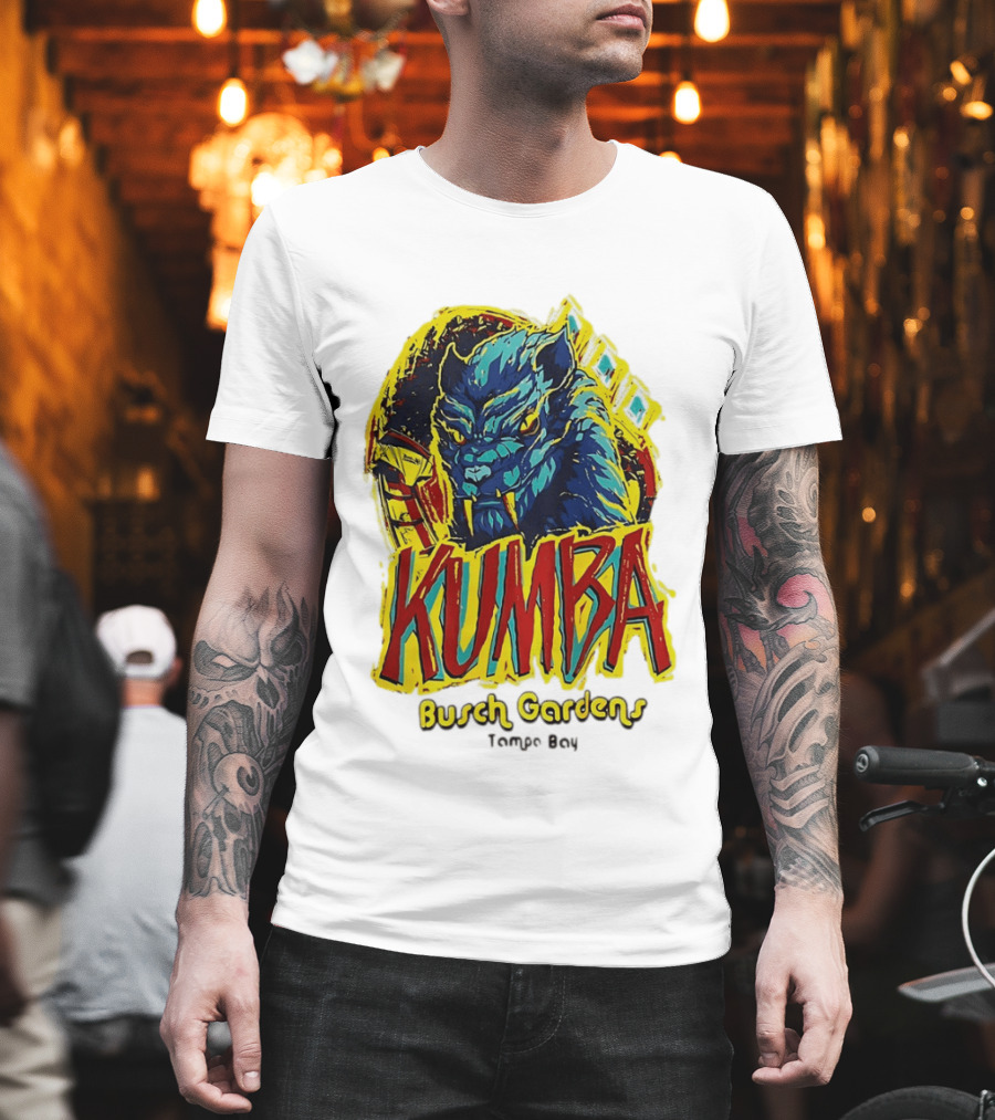 Kumba Busch Gardens Tampa Bay Roller Design With Fierce Beast T-Shirt