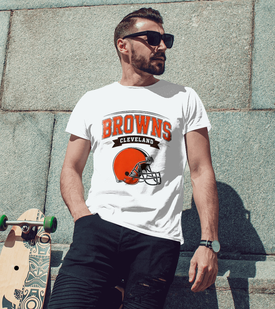 Cleveland Browns Ghostface Running Football Collaboration T-Shirt