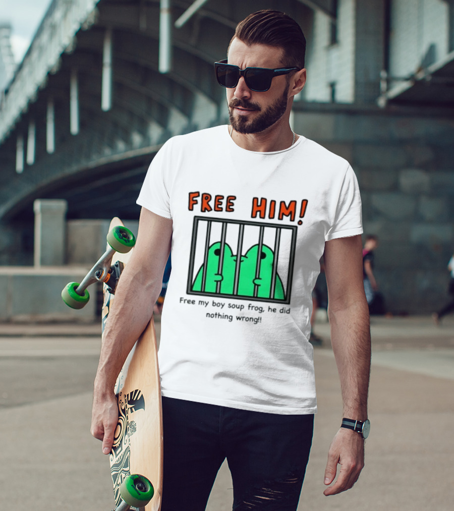 Free Him Soup Frog He Did Nothing Wrong T-Shirt
