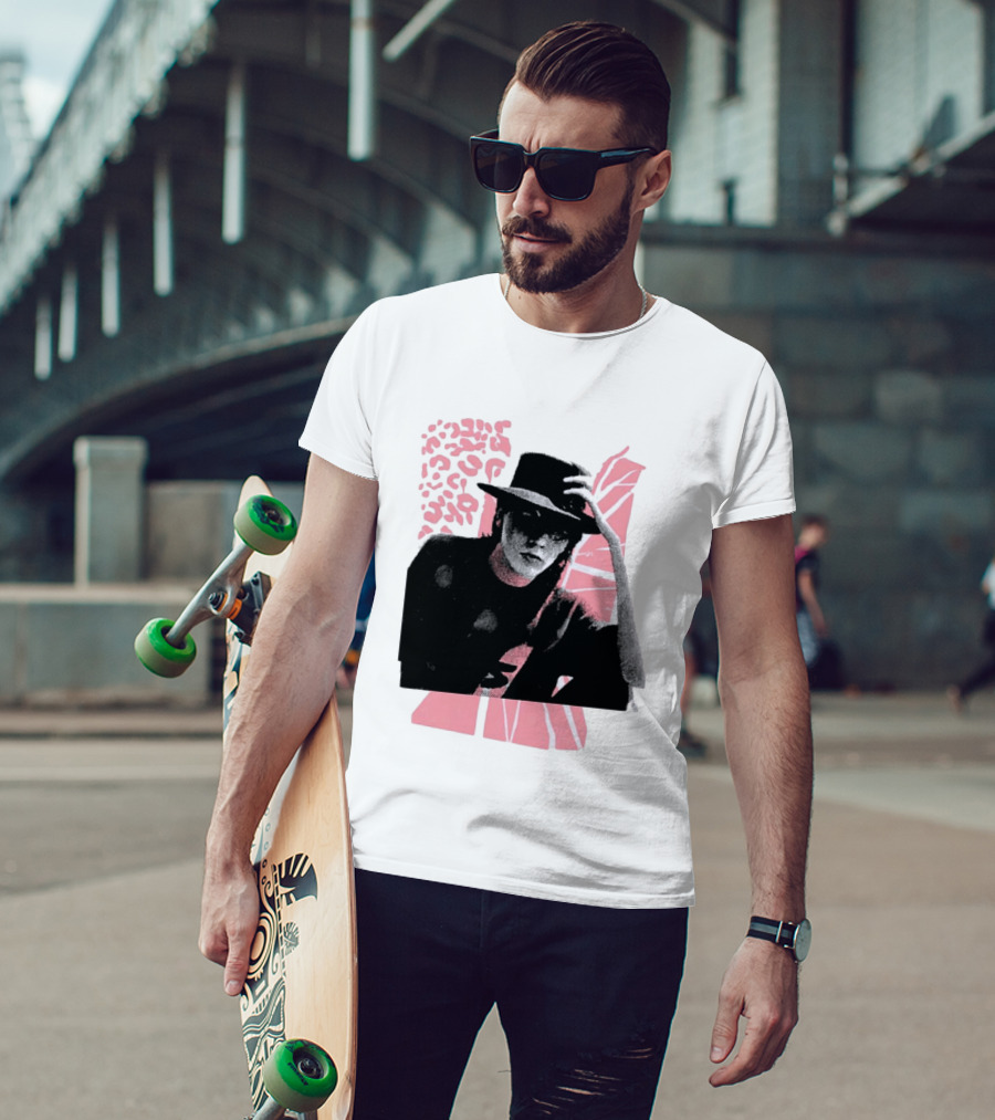 John Taylor Punk Masters Retro Style Hat And Femme Collage T-Shirt