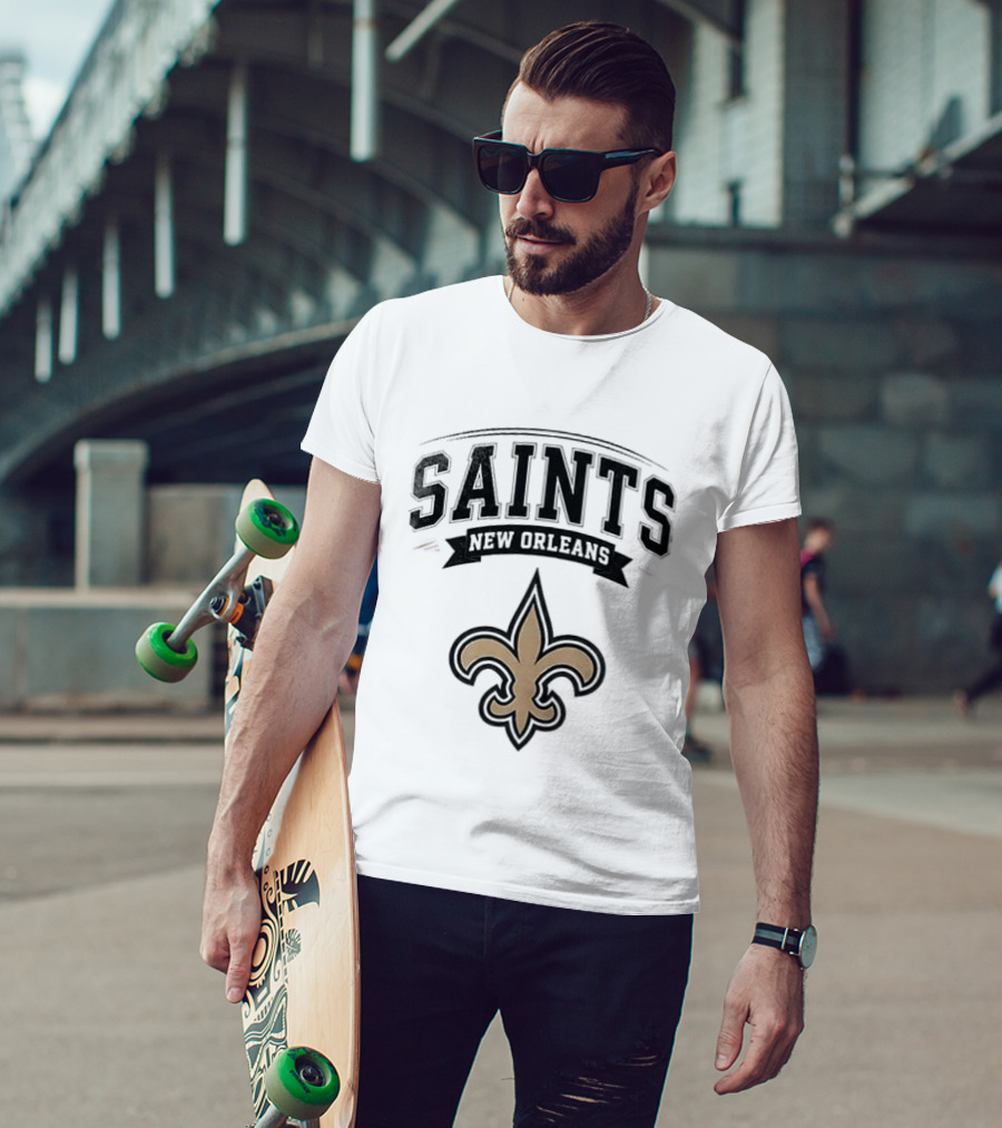 New Orleans Saints Ghostface Running Football Collaboration T-Shirt