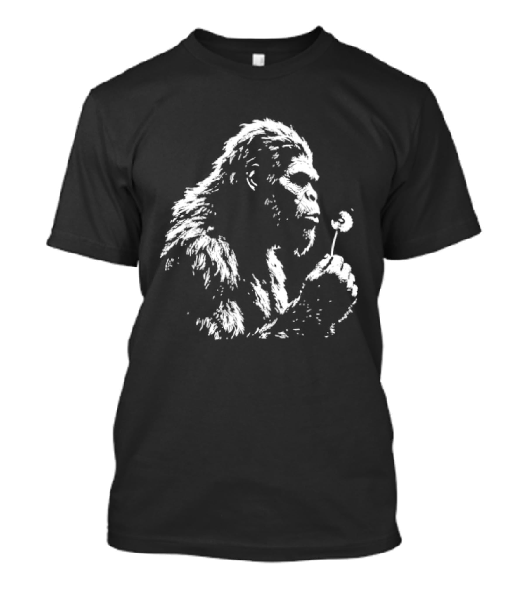 Bigfoot Sasquatch Blowing Dandelion Cryptid Mythical Creature T-Shirt
