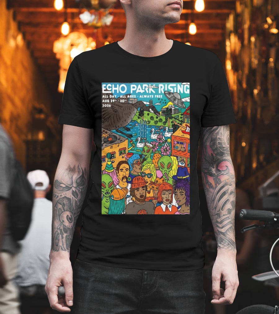 Echo Park Rising Los Angeles CA Aug 29 30 2026 All Ages Always Free T-Shirt