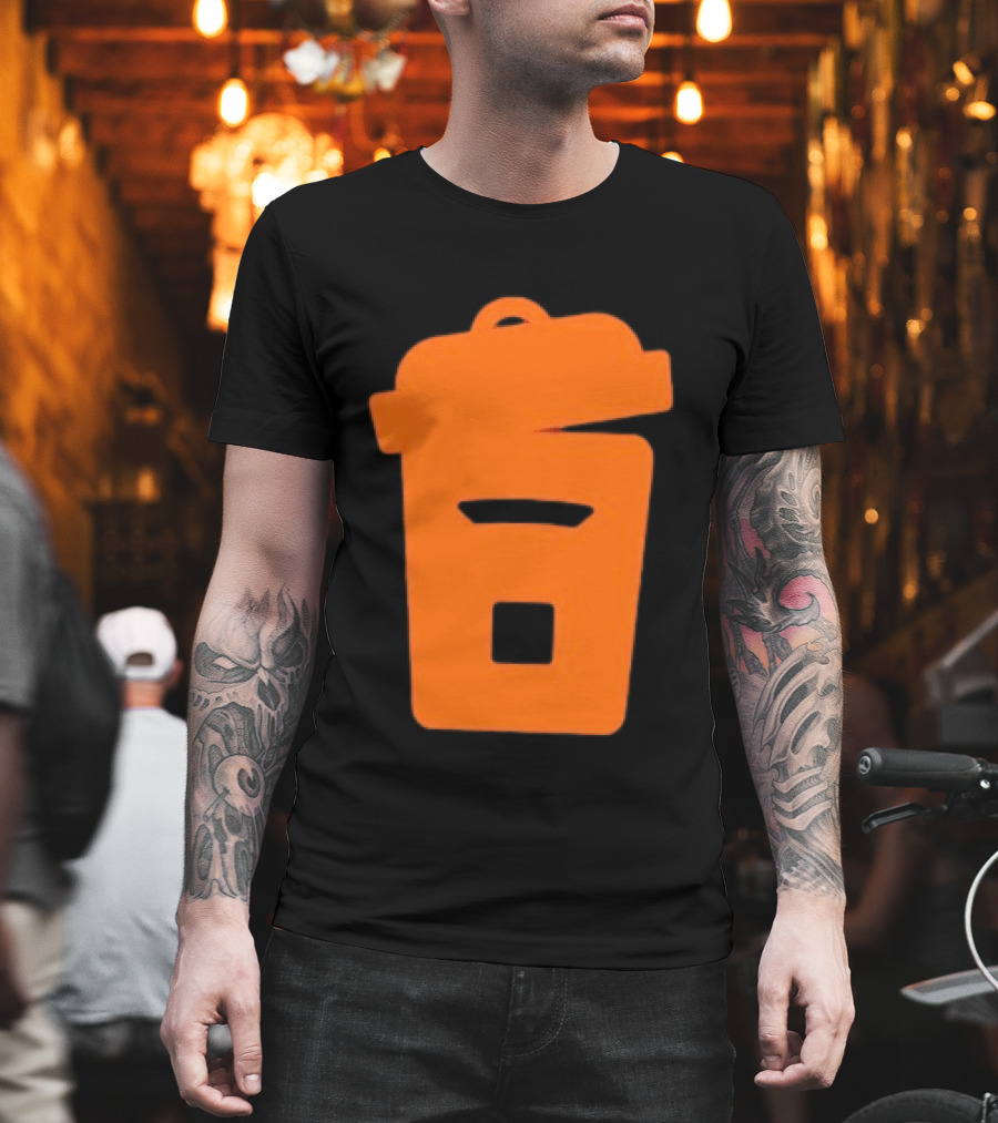 Orange Trash Can Garbage Bin Waste Basket T-Shirt