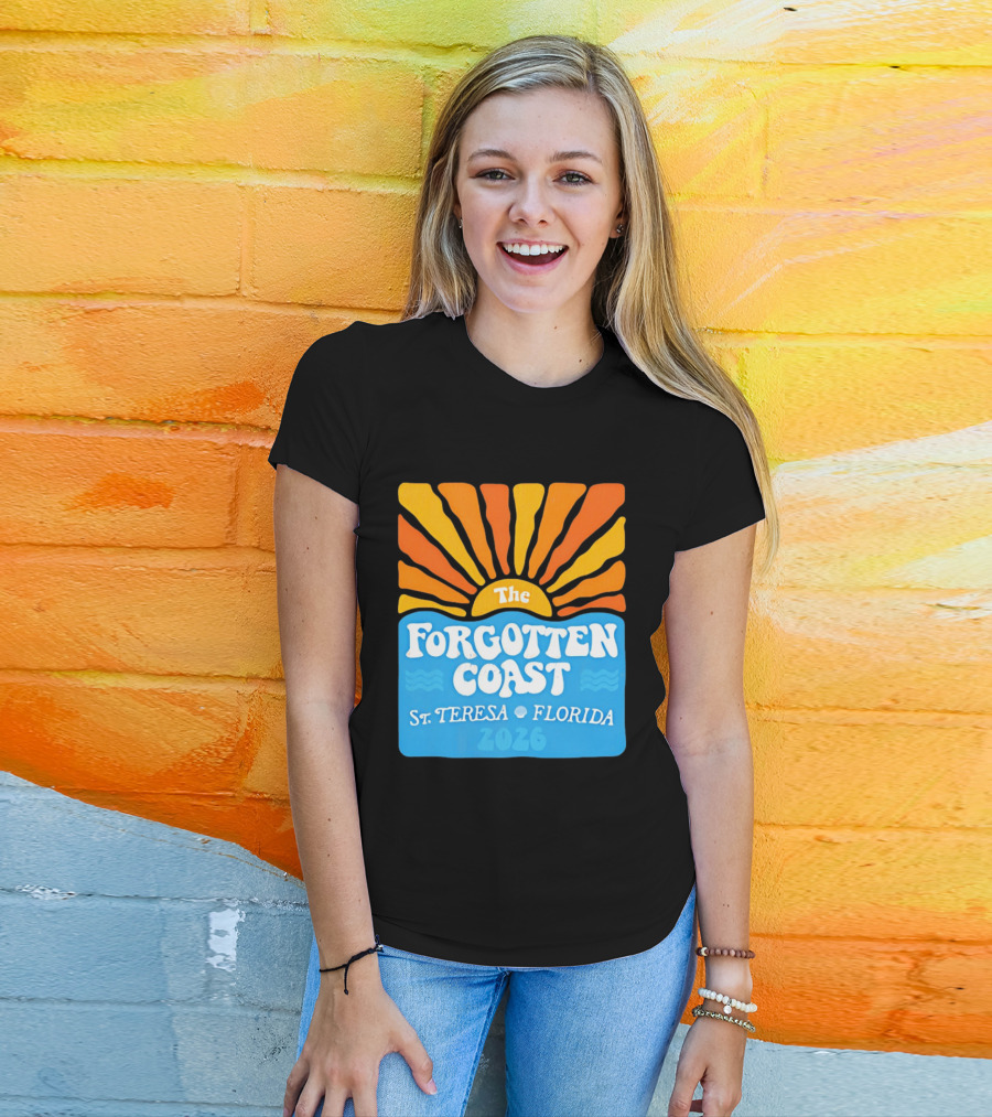 The Forgotten Coast St Teresa Florida 2026 Sunset Waves T-Shirt