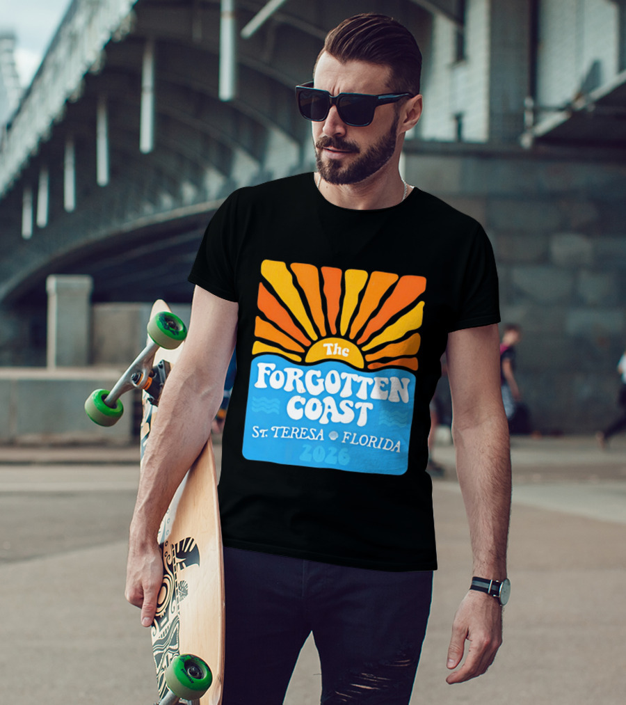 The Forgotten Coast St Teresa Florida 2026 Sunset Waves T-Shirt