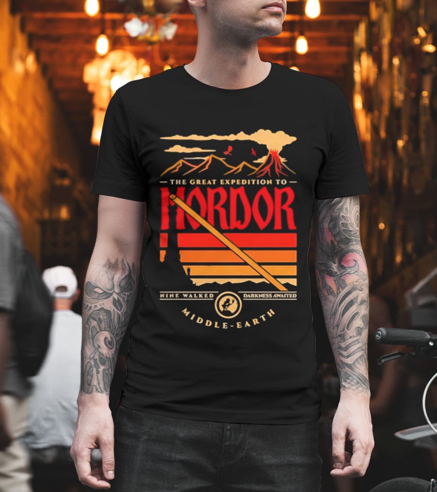 The Great Expedition To Mordor Middle Earth Journey Adventure Walking Challenge T-Shirt