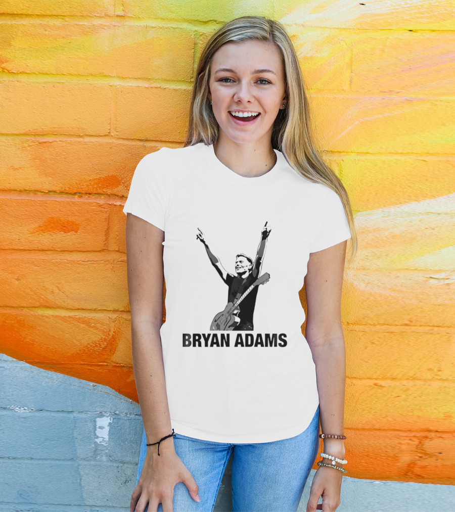 Bryan Adams Guitar Celebration Pose T-Shirt