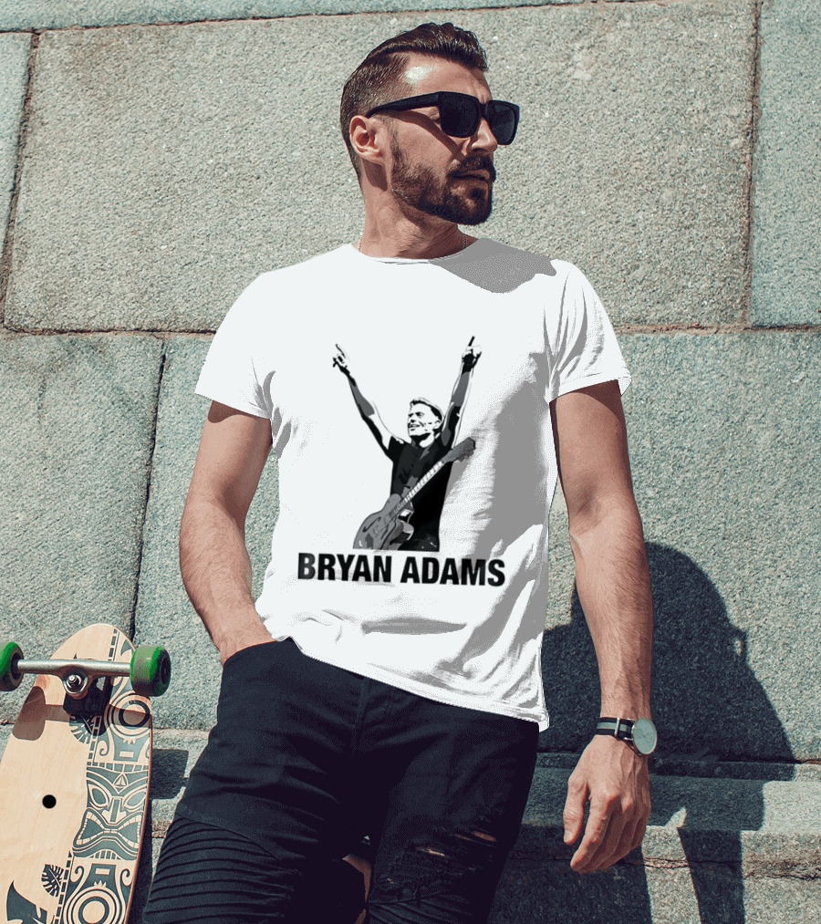 Bryan Adams Guitar Celebration Pose T-Shirt