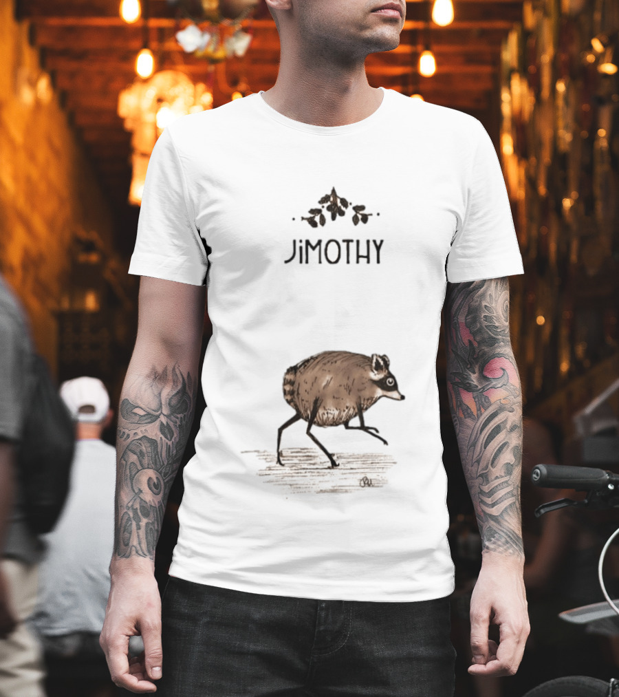 Jimothy Raccoon Vintage Style With Acorns T-Shirt