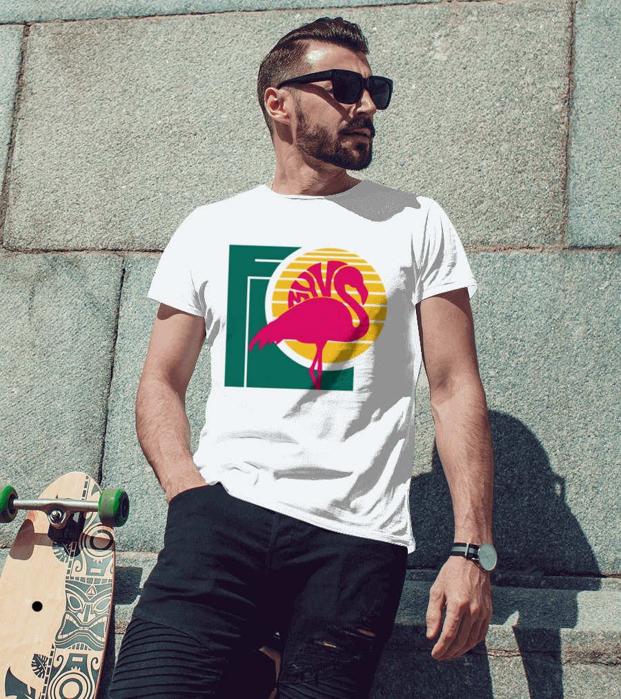 Move Flamingo Sunset Tropical FNS T-Shirt