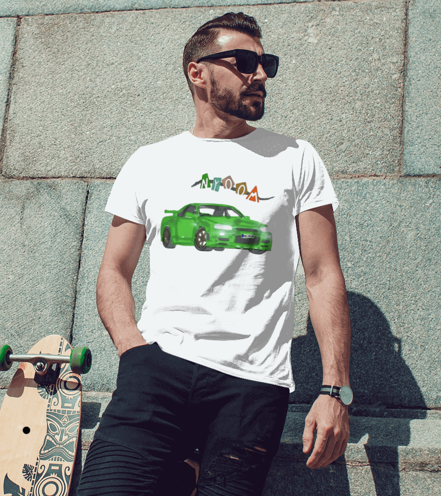 Nissan Skyline R34 GTR Nyoom JDM Drift Car Fan T-Shirt