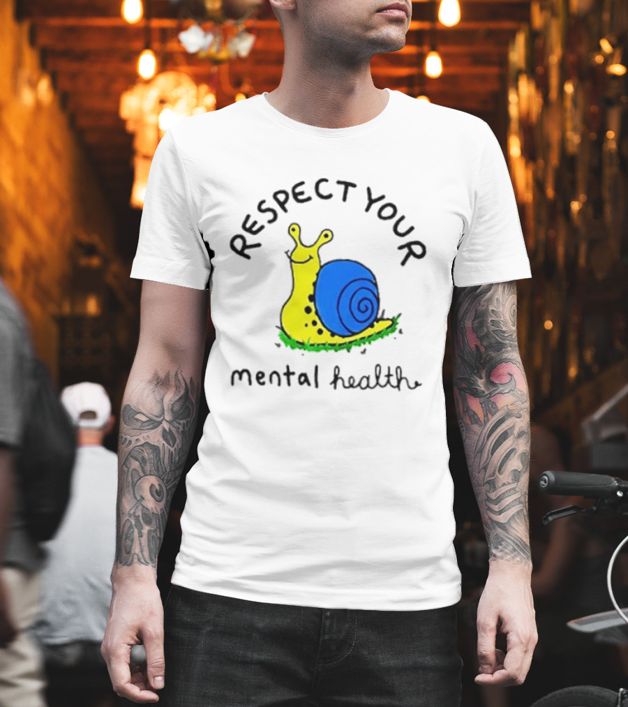 Respect Your Mental Health Snail Self Care T-Shirt