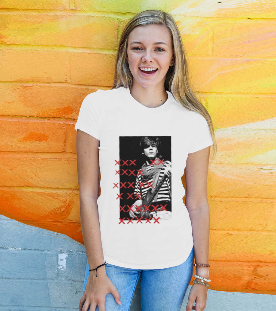 Simon Le Bon Duran Duran 80s Pop Striped T-Shirt