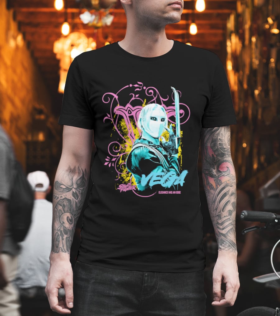 Fighter Vega Elegance Has An Edge Streetwear Warrior T-Shirt