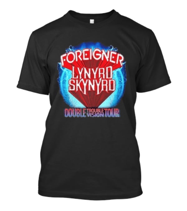 Foreigner Lynyrd Skynyrd Double Trouble Vision Tour 2026 T-Shirt