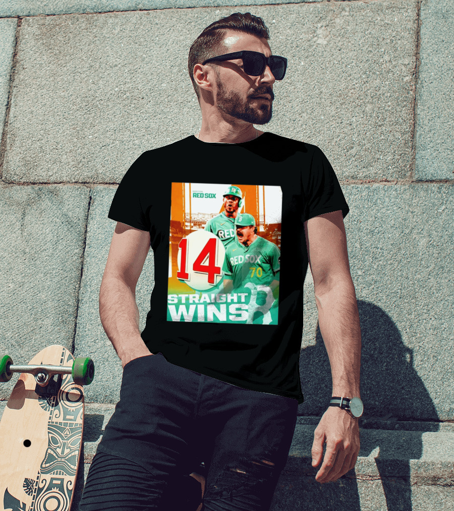 Boston Red Sox 14 Straight Wins Number 70 Celebration T-Shirt