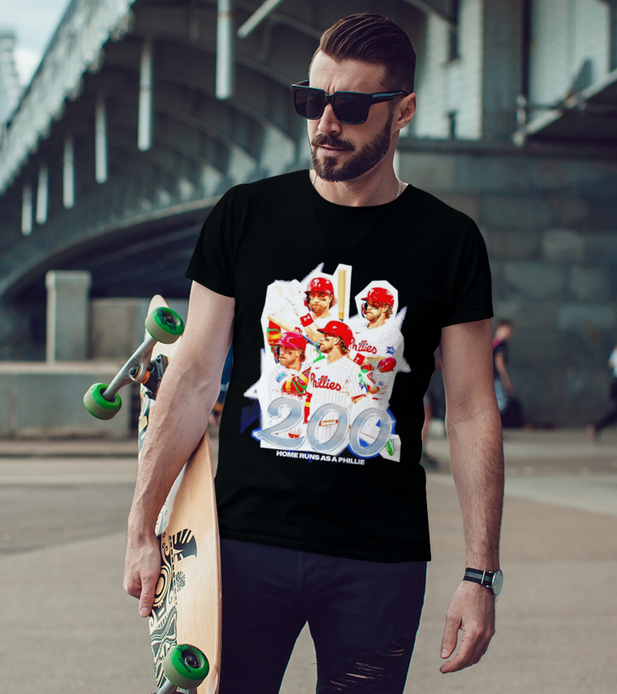 Honor Bryce Harper's Phillies 200 Home Runs T-Shirt