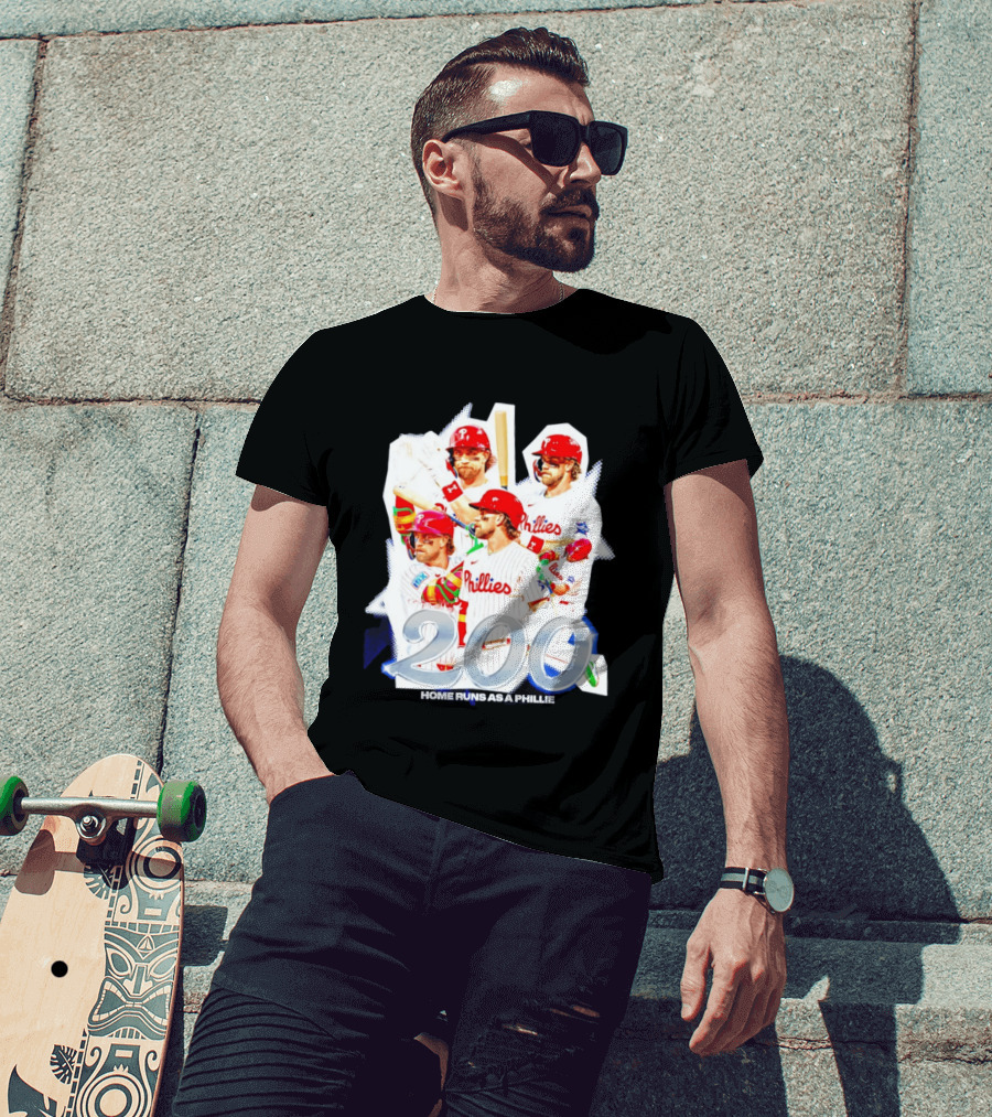 Honor Bryce Harper's Phillies 200 Home Runs T-Shirt