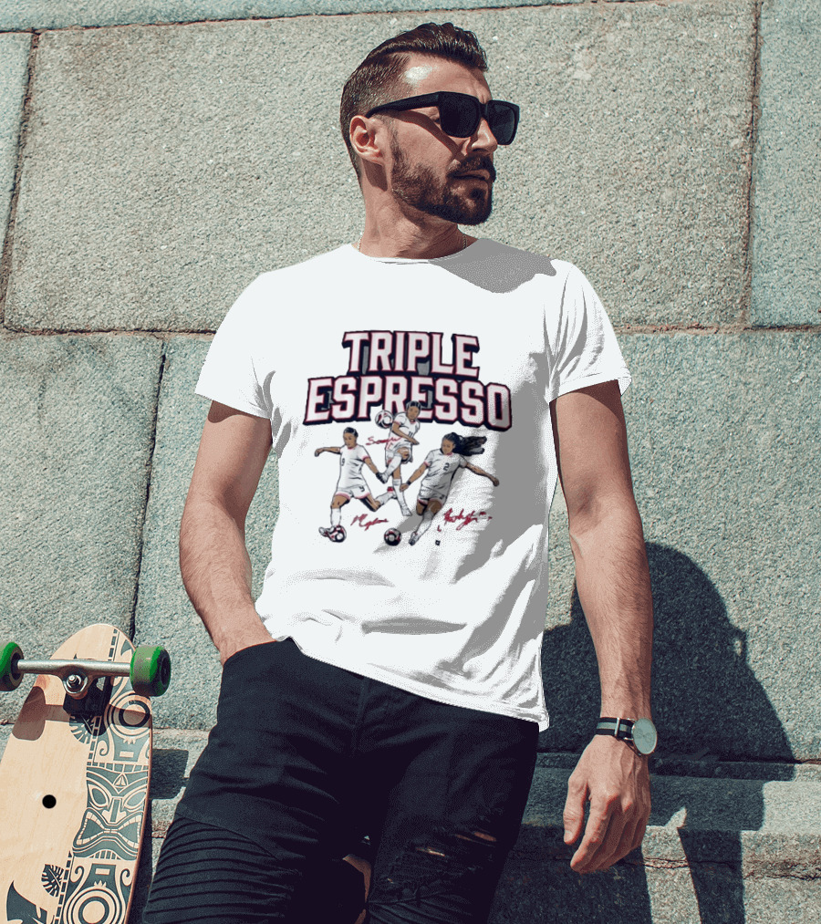 Triple Espresso Mallory Swanson Trinity Rodman Sophia Wilson Soccer Stars T-Shirt