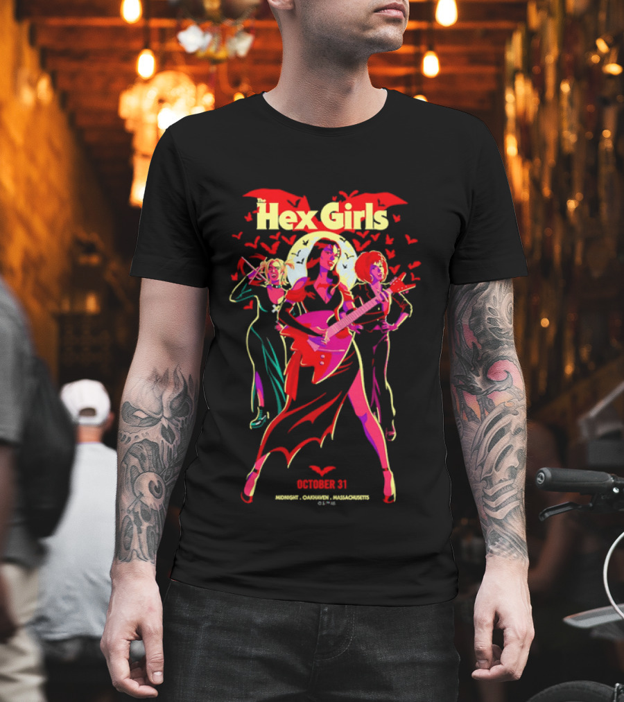 Hex Girls October 31 Midnight Oakhaven Massachusetts Halloween Band T-Shirt