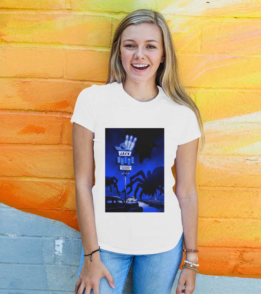 Jack White Indianapolis IN 2026 Everwise Amphitheater Event With Spiders And Bowling Sign T-Shirt