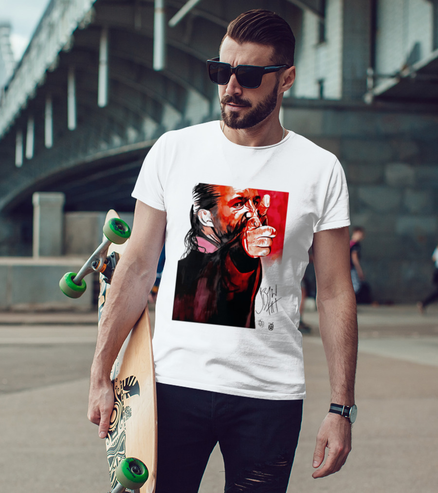 Jay White Rob Schamberger Signature Portrait Red T-Shirt