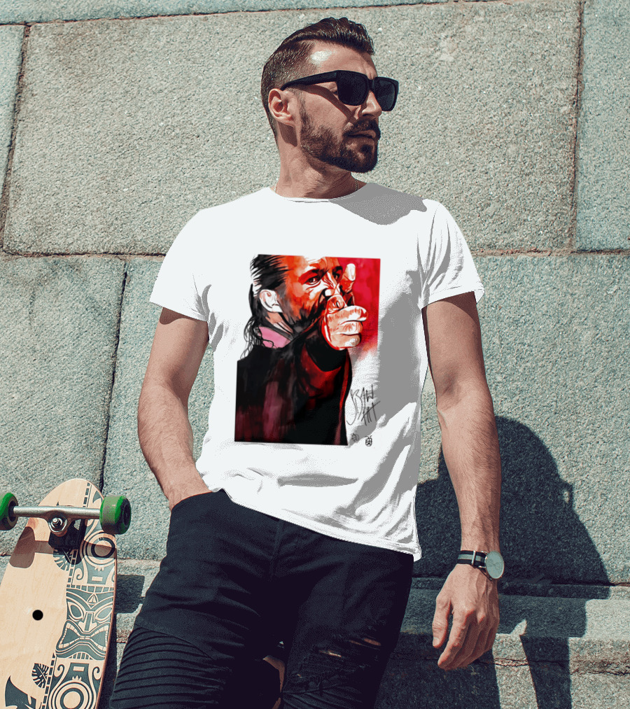 Jay White Rob Schamberger Signature Portrait Red T-Shirt