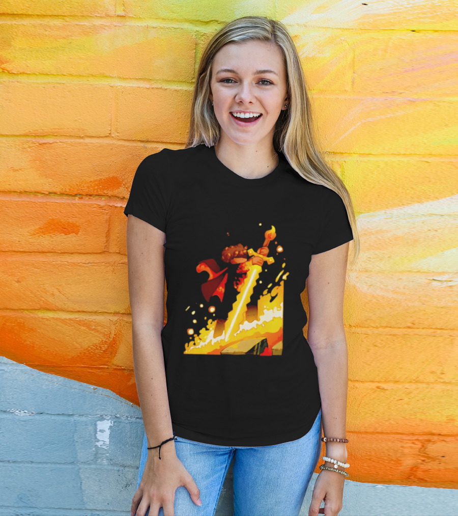 FlameFrags Sword Gaming Fantasy Adventure Warrior T-Shirt