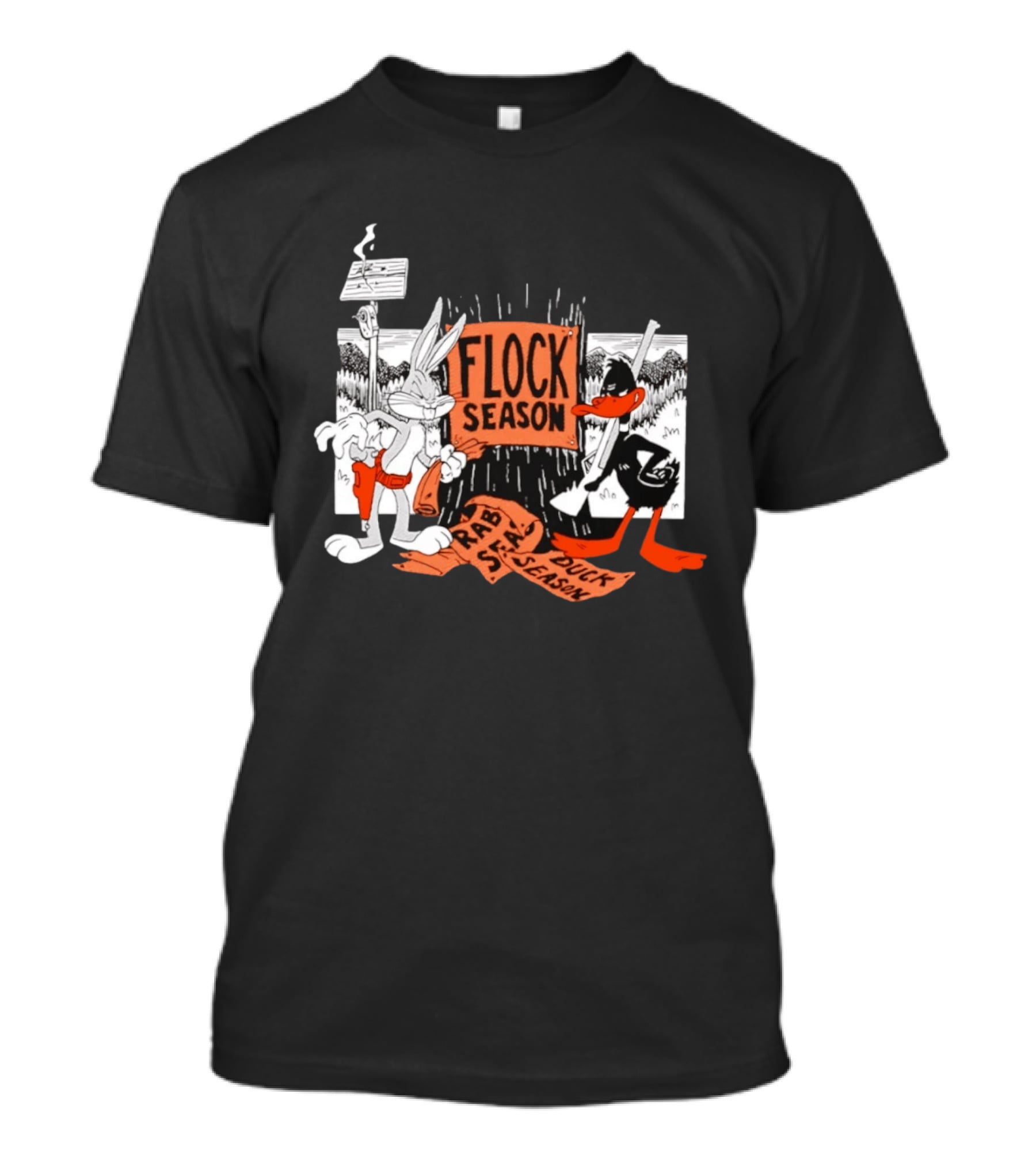 Bugs Bunny Daffy Duck Flock Season Looney Tunes Rabbit Season Duck Season T-Shirt