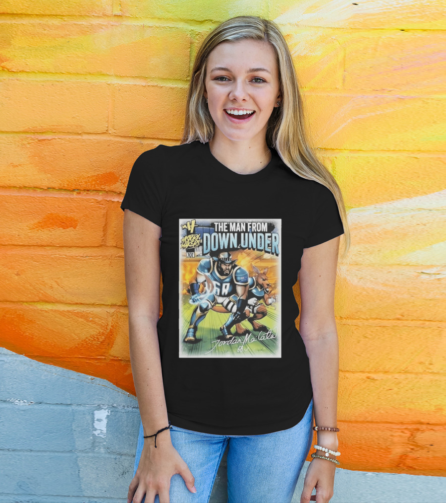 The Man From Down Under Jordan Mailata 68 Gridiron Kangaroo Philadelphia Eagles T-Shirt